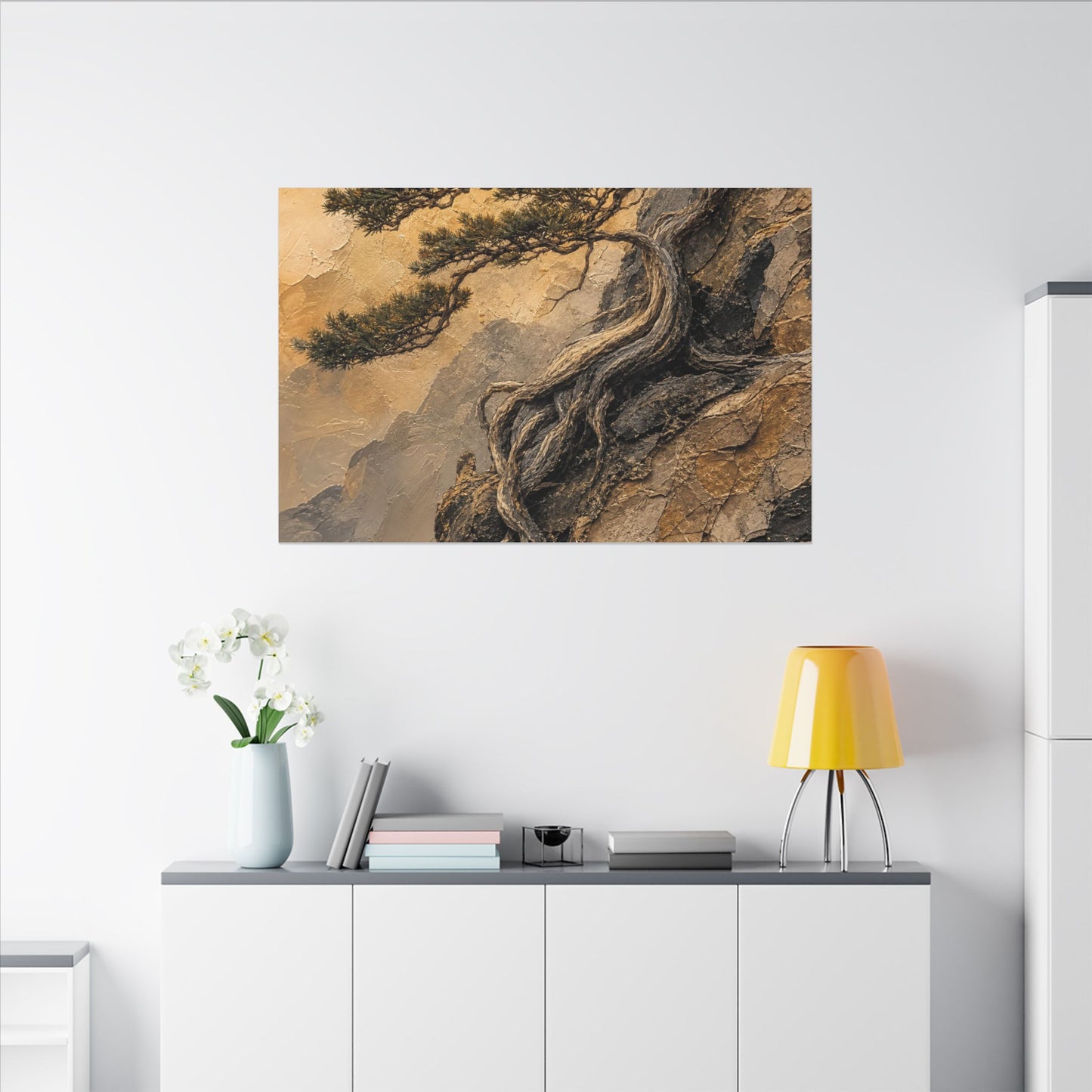Summer Pine Tree Texture Canvas Art | Cozy Decor
