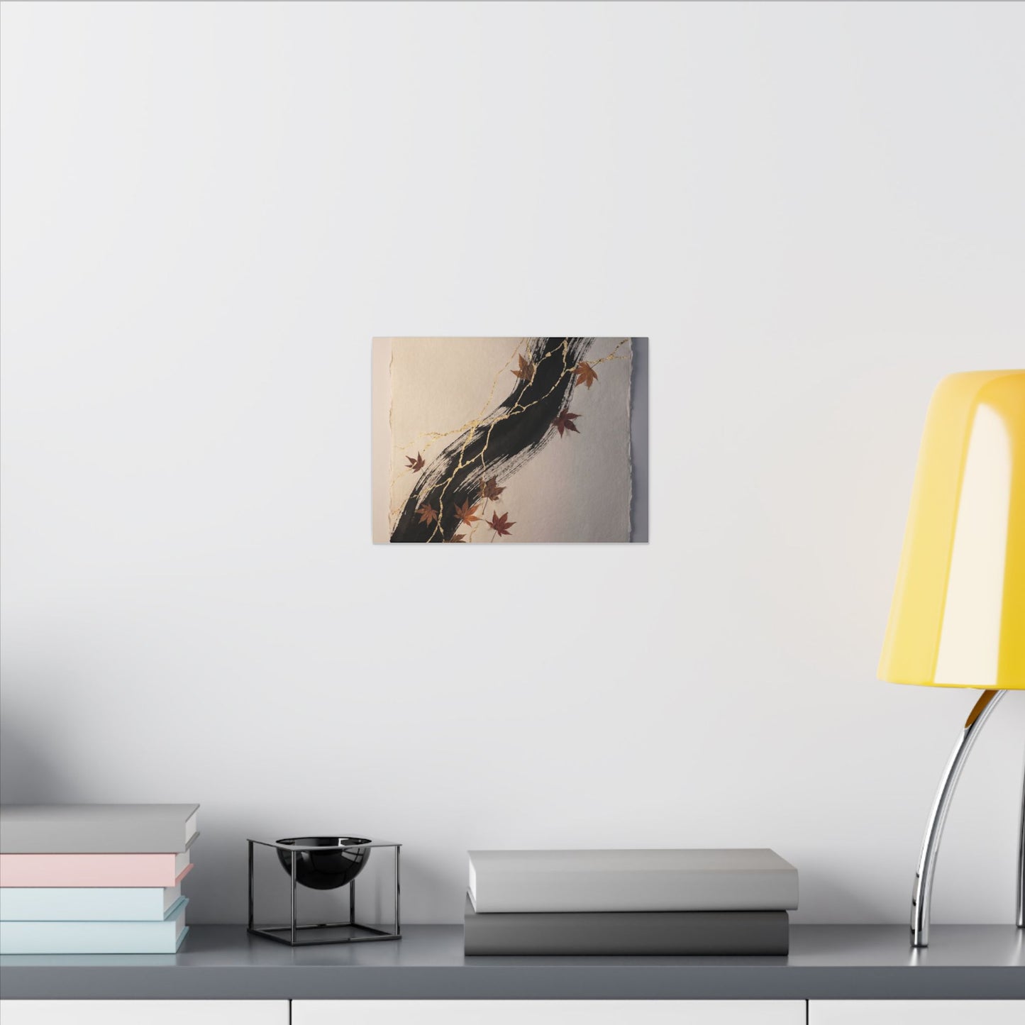 Dawn Ink Brushstroke Canvas Art - Kintsugi Ma
