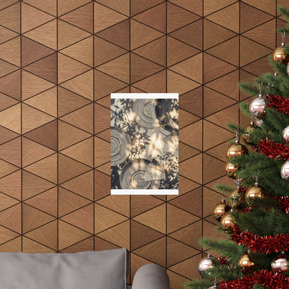 Water Ripple Wall Art Print | Summer Kintsugi Gold Vein Art