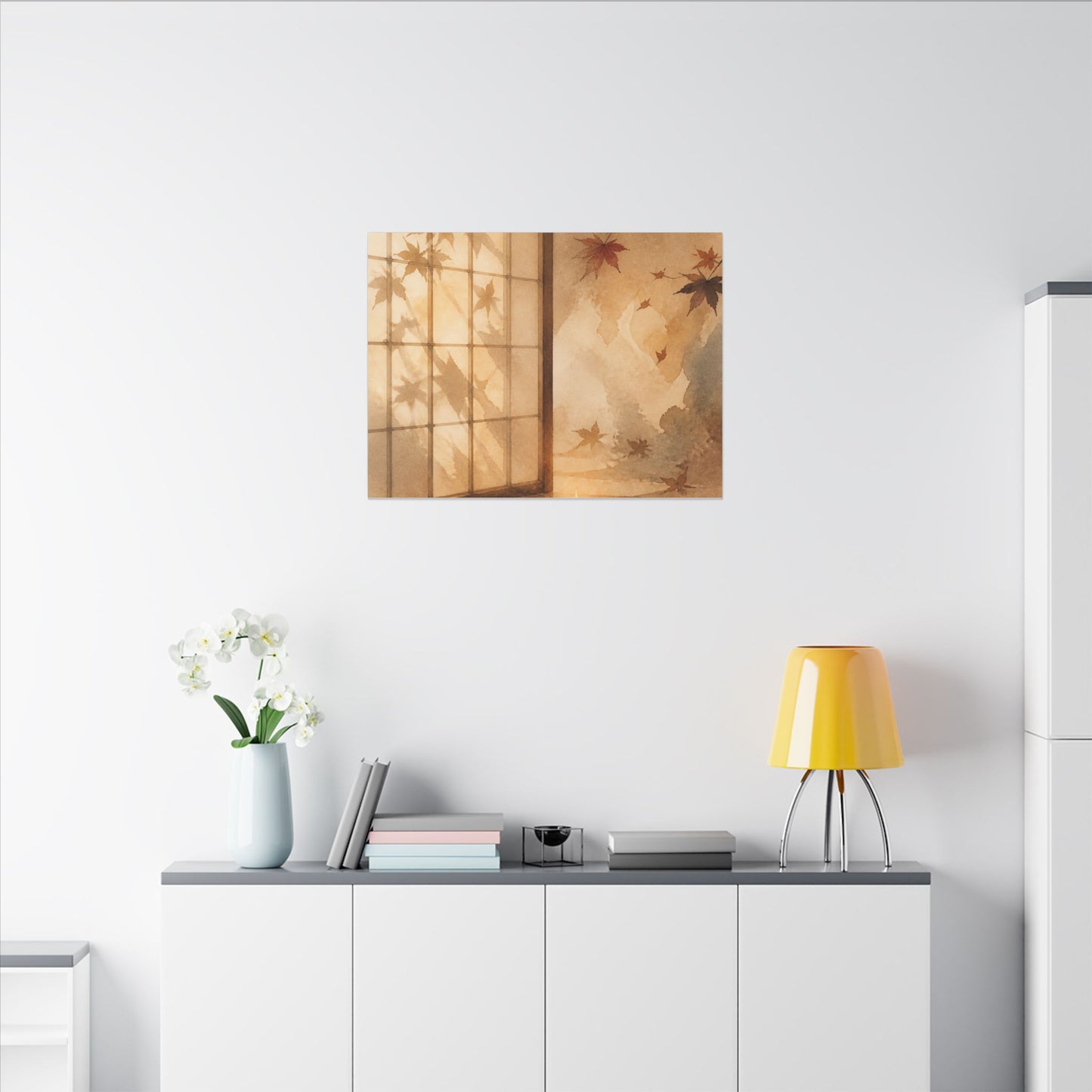 Candlelight Shoji Screen Canvas Art - Japandi Ma
