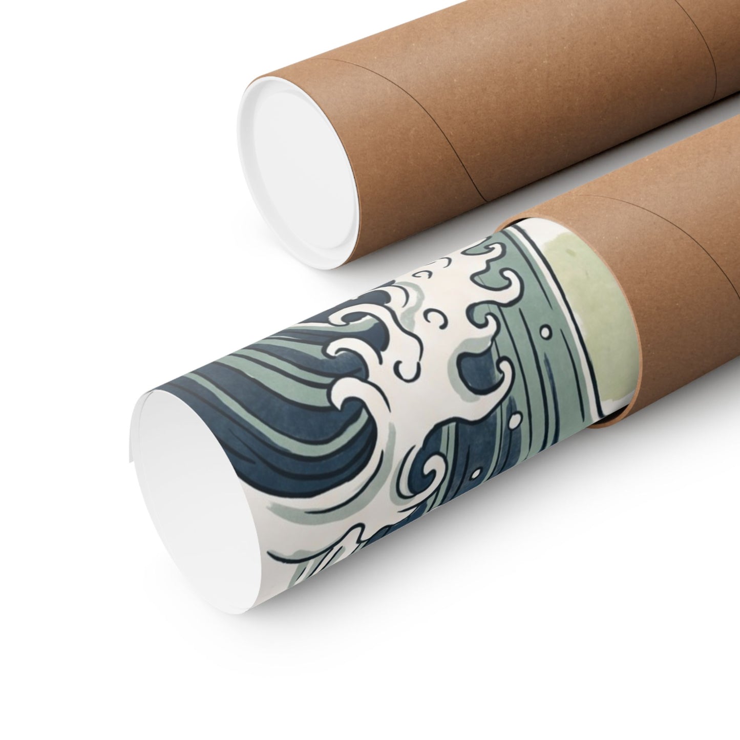 Ma Ocean Wave Wall Art Print - Zen Ukiyo E Inspired