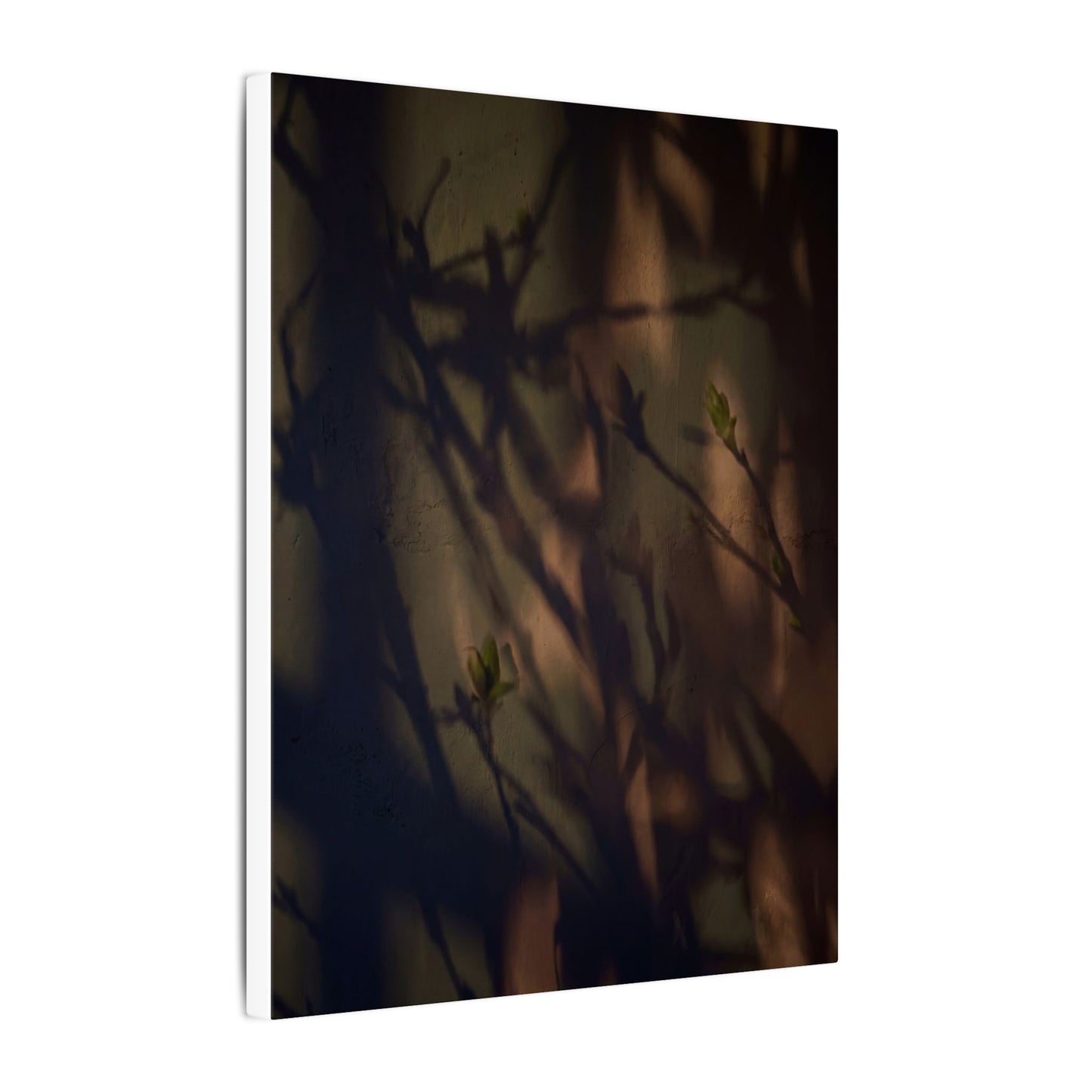 Candlelight Shadow Play Canvas Art - Dark Japandi Shibui