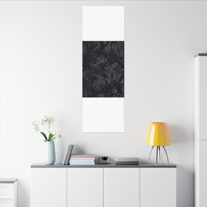 Shadow Play Spring Canvas Art | Dark Japandi Atmospheric Design