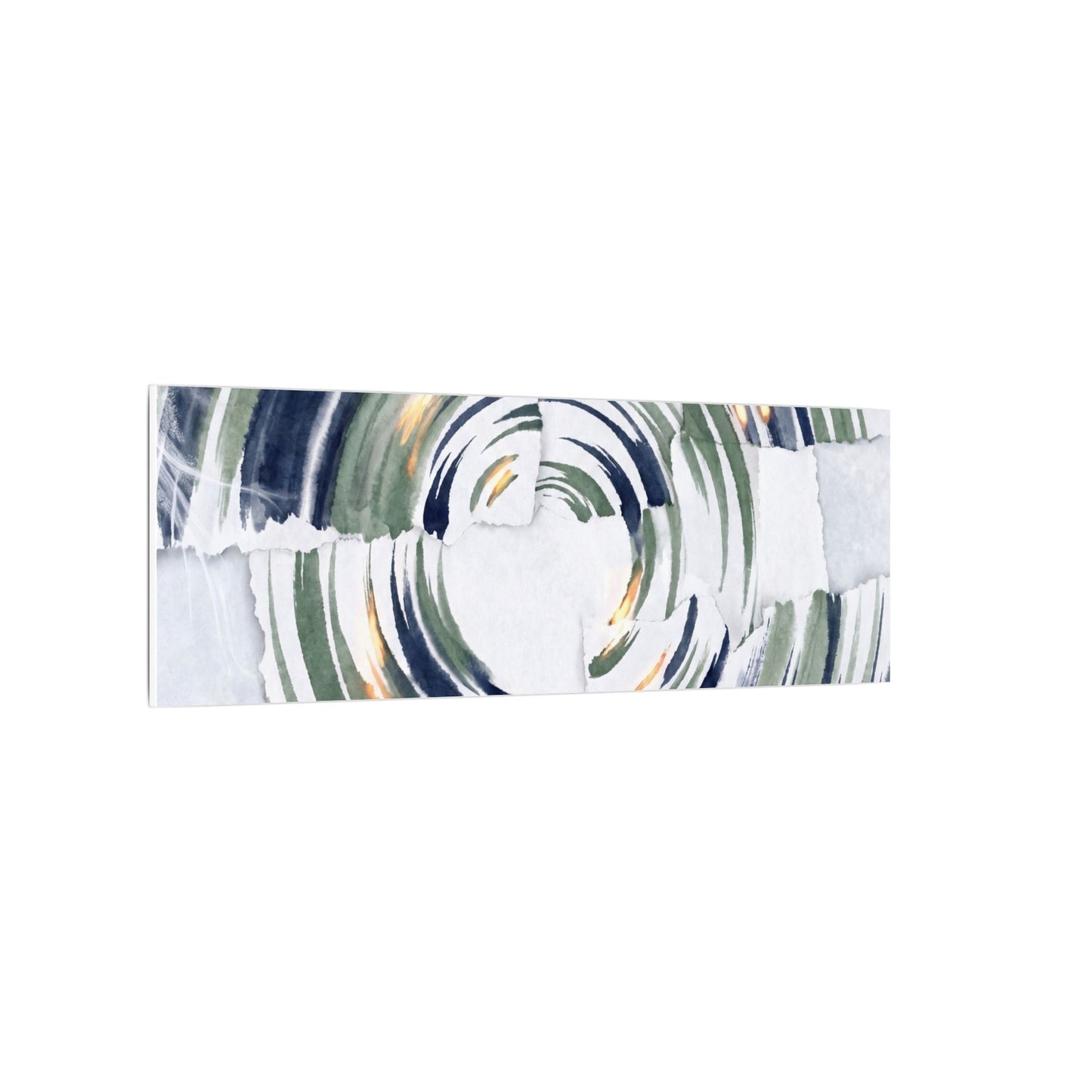Winter Water Ripple Sumi E Canvas Art | Peaceful Decor
