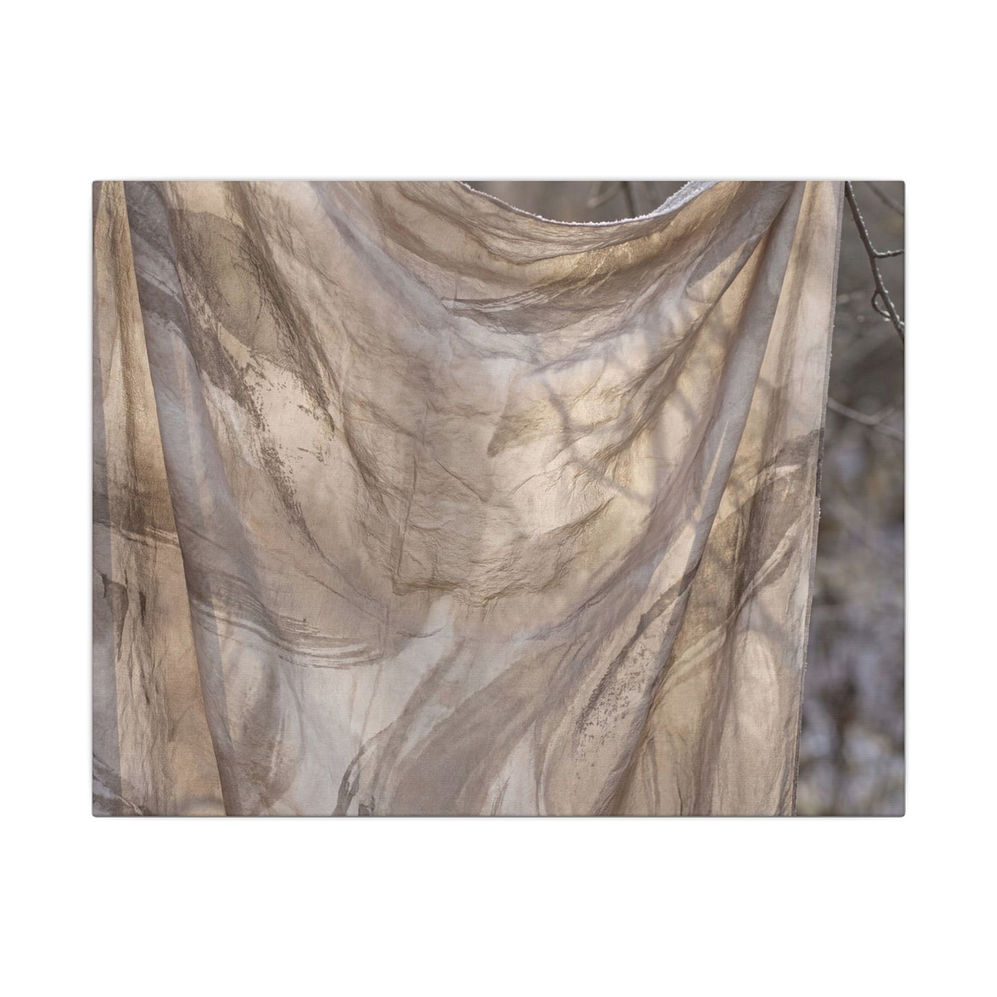 Ma Silk Drape Canvas Art - Japandi Japanese Pattern Art Print