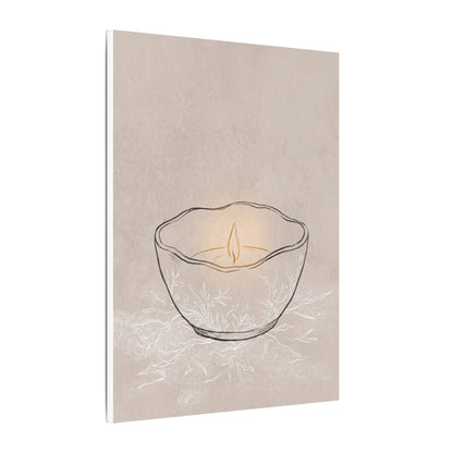 Ceramic Bowl Minimal Line Canvas Art | Neutral Japandi Art