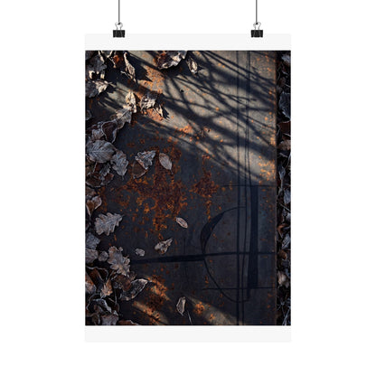 Rust Patina Winter Wall Art Print | Dark Japandi Bold Design Art Print