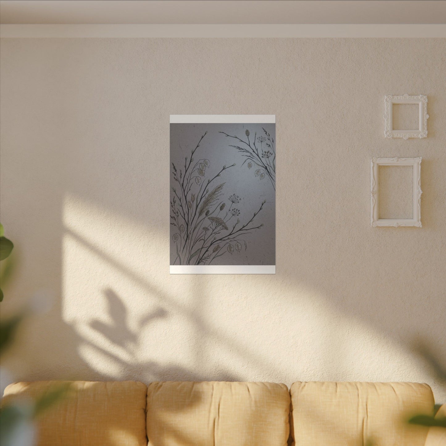 Spring Dried Flowers Japanese Pattern Canvas Art | Cozy Decor