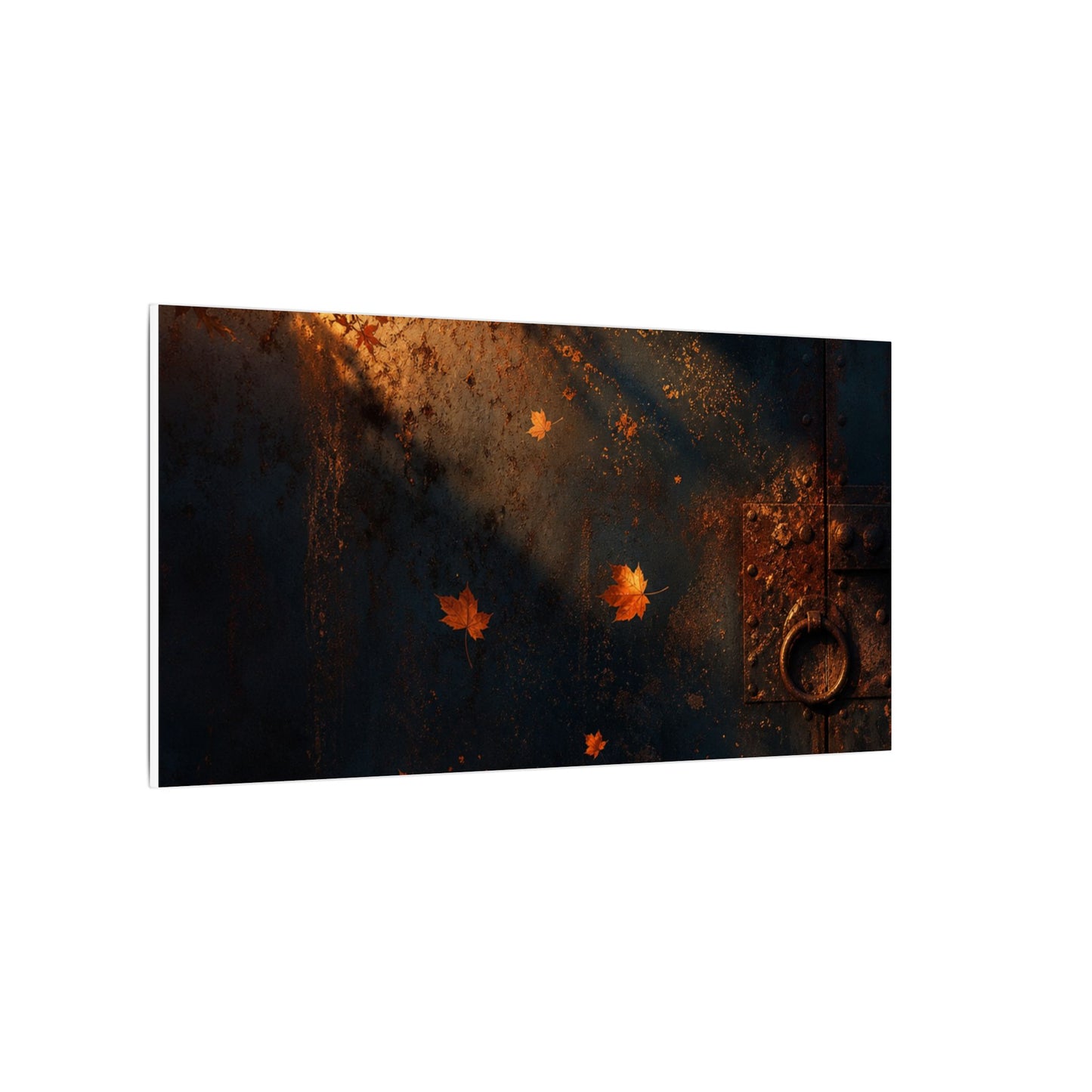 Dark Japandi Rust Patina in Golden Hour | Shadow Zen Canvas Art