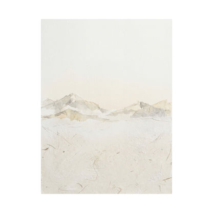 Winter Mountain Mist Texture Wall Art Print | Elegant Decor