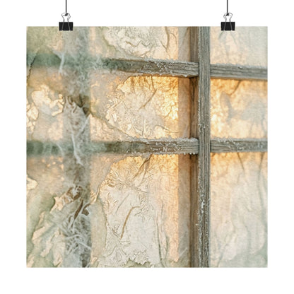 Golden Hour Shoji Screen Wall Art Print - Japandi Kanso Art Print