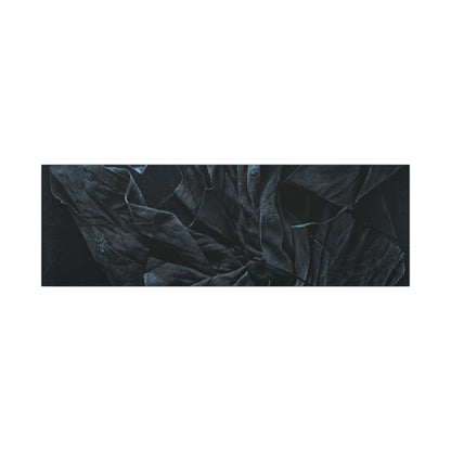 Dark Japandi Silk Drape in Moonlight | Moody Minimal Canvas Art