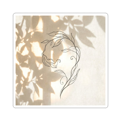 Summer Shoji Screen Minimal Line Sticker | Elegant Decor Art Print