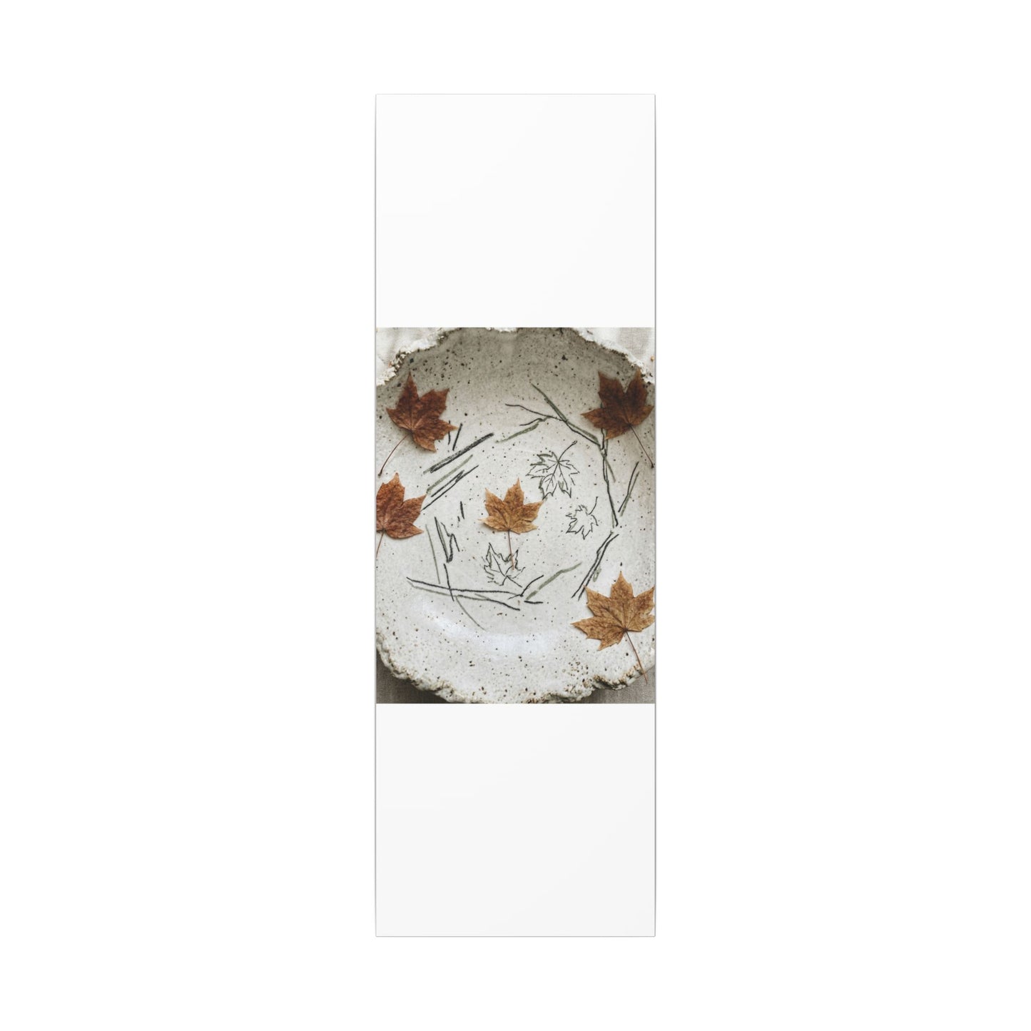 Ceramic Bowl Autumn Canvas Art | Japandi Elegant Design