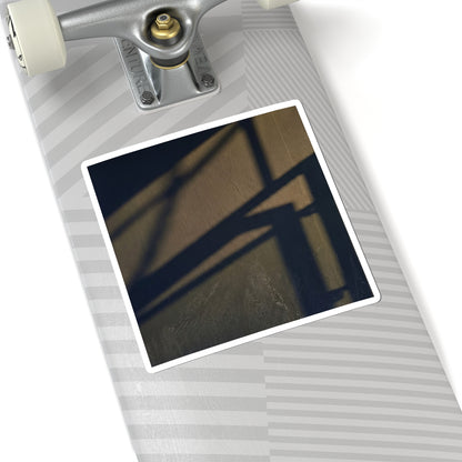 Golden Hour Shadow Play Sticker - Dark Japandi Kanso Art Print
