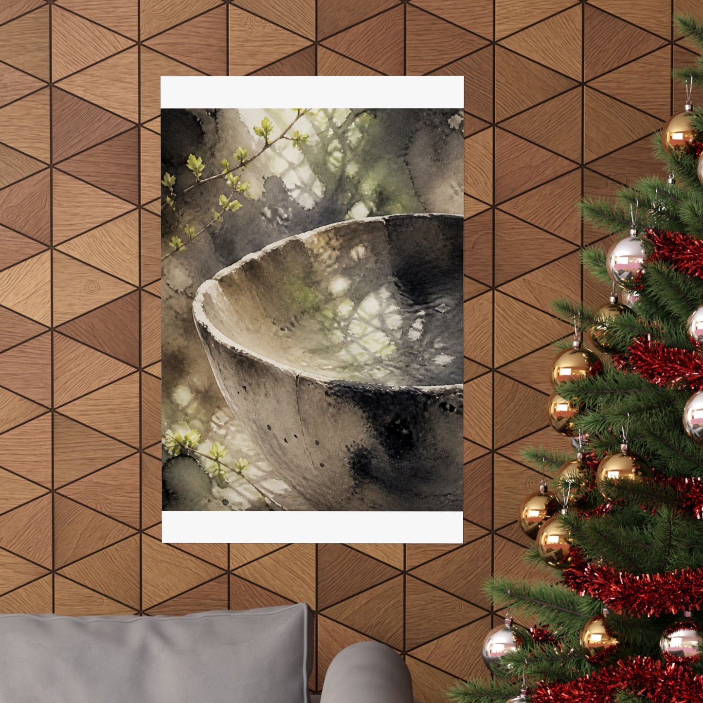 Ceramic Bowl Spring Wall Art Print | Japandi Cozy Design