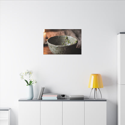 Ceramic Bowl Spring Canvas Art | Japandi Neutral Design