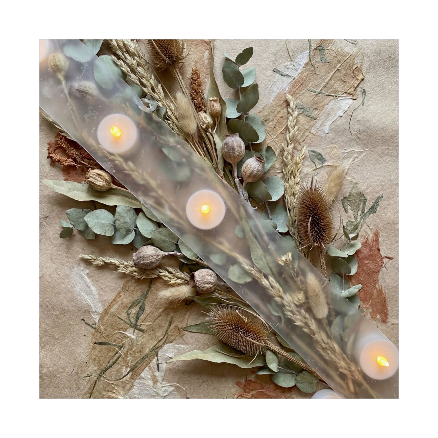 Dried Flowers Wall Art Print | Winter Japandi Texture Art