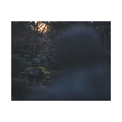 Spring Stone Lantern Moody Minimal Canvas Art | Bold Decor