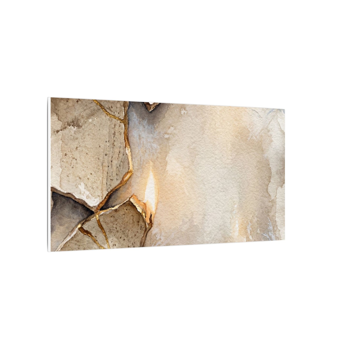 Broken Pottery Winter Canvas Art | Japandi Warm Design