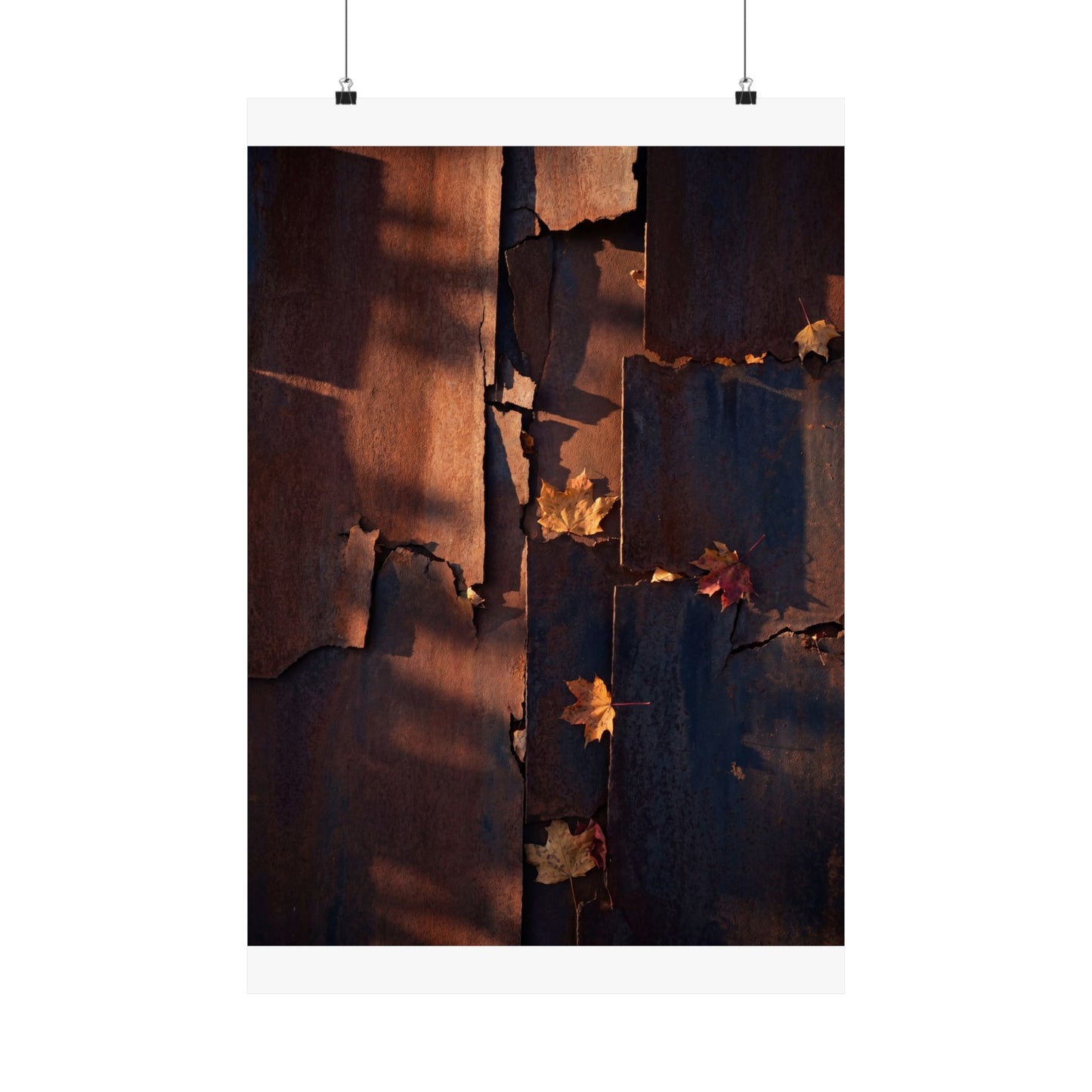 Rust Patina Wall Art Print | Autumn Dark Japandi Shadow Zen Art