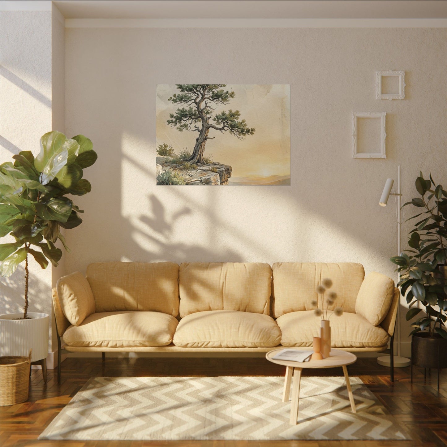 Pine Tree Canvas Art | Summer Japandi Texture Art