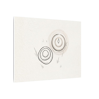 River Stones Canvas Art | Winter Japandi Minimal Line Art
