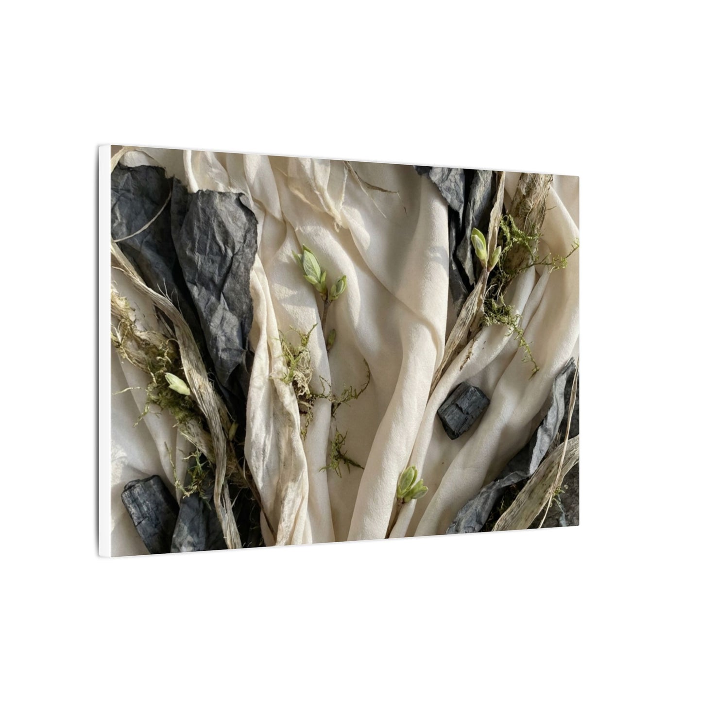 Spring Silk Drape Texture Canvas Art | Warm Decor