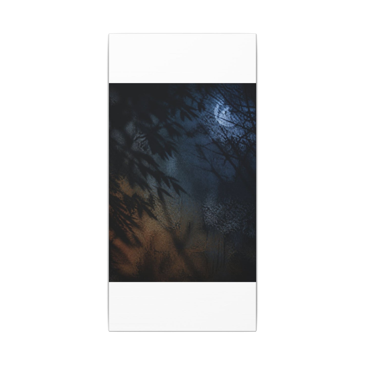 Kanso Shadow Play Canvas Art - Dark Japandi Shadow Zen