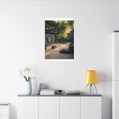 Rock Garden Enso Canvas Art | Tranquil Zen Art