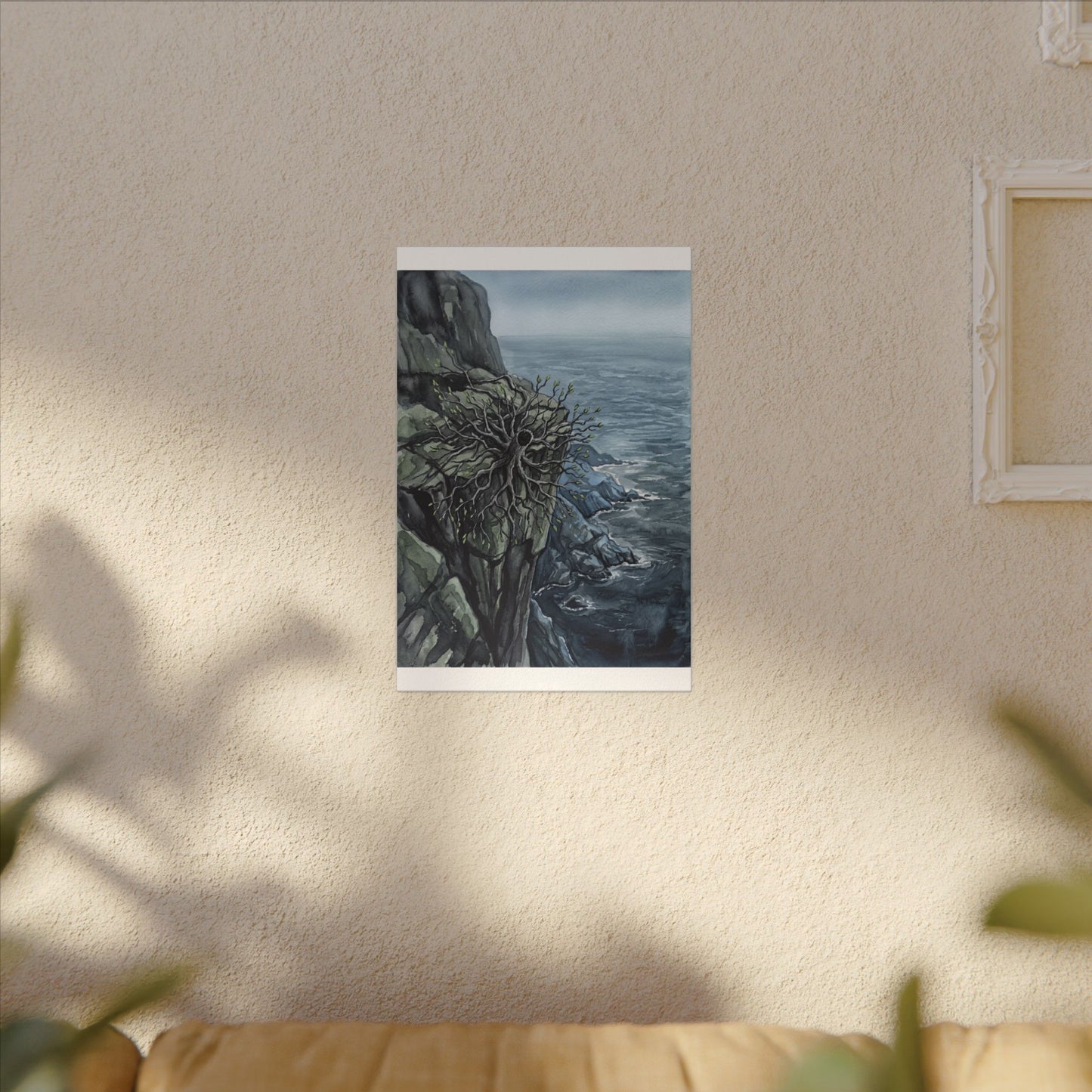 Pine Tree Spring Canvas Art | Japandi Neutral Design