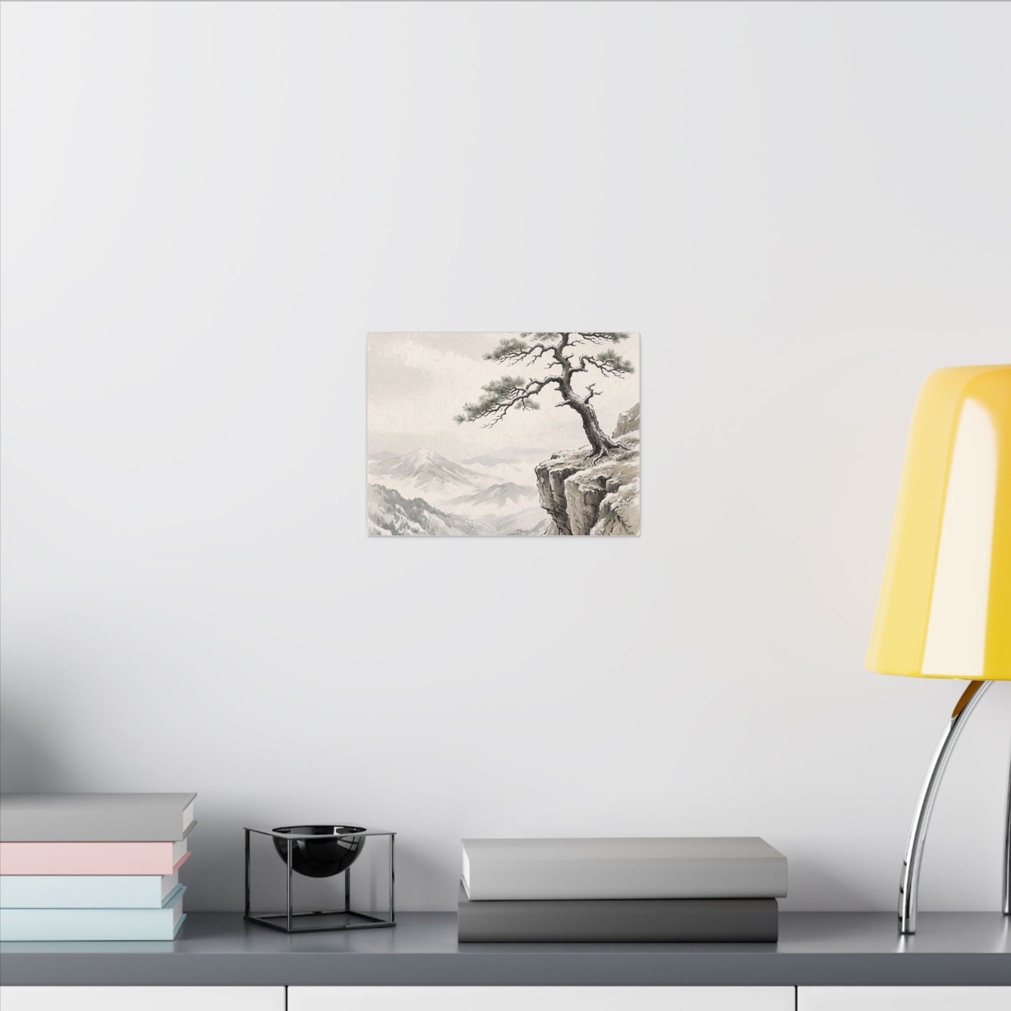 Seijaku Pine Tree Canvas Art - Japandi Japanese Pattern