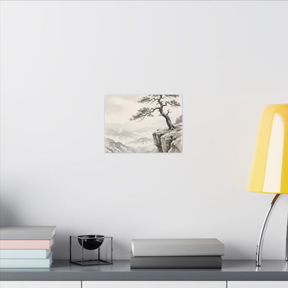 Seijaku Pine Tree Canvas Art - Japandi Japanese Pattern