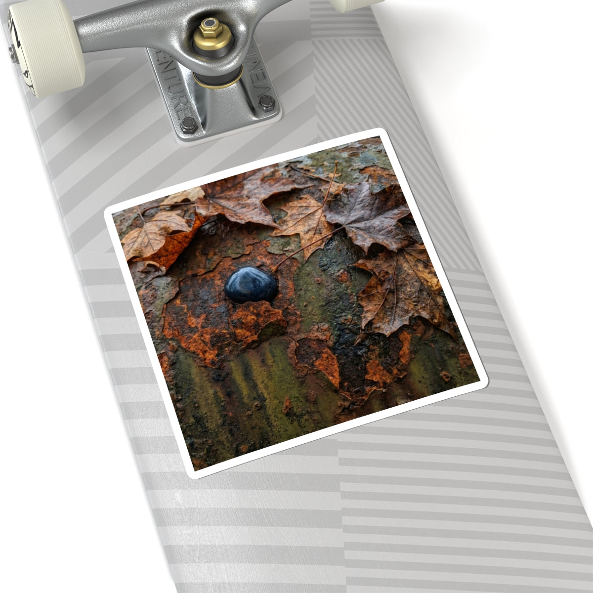 Rust Patina Autumn Sticker | Dark Japandi Sophisticated Design