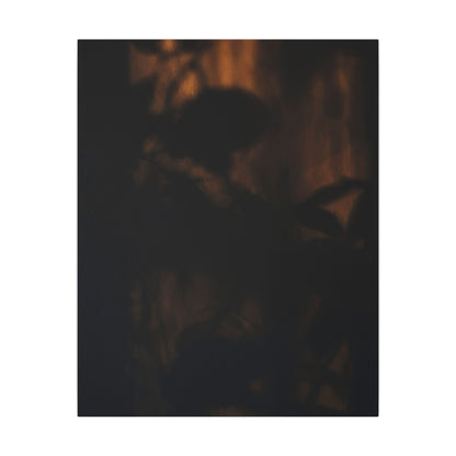 Shadow Play Summer Canvas Art | Dark Japandi Sophisticated Design