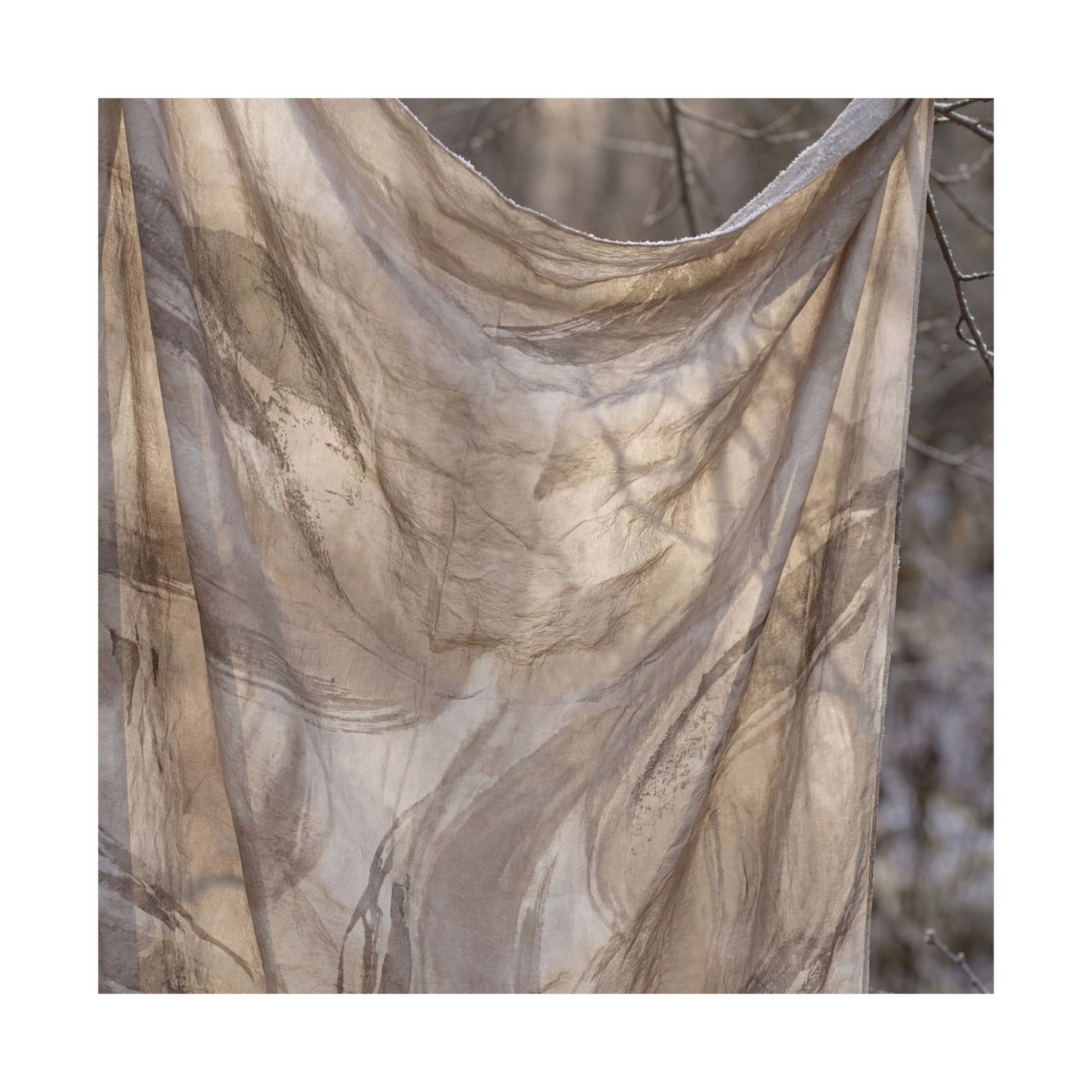 Dappled Silk Drape Wall Art Print - Japandi Ma