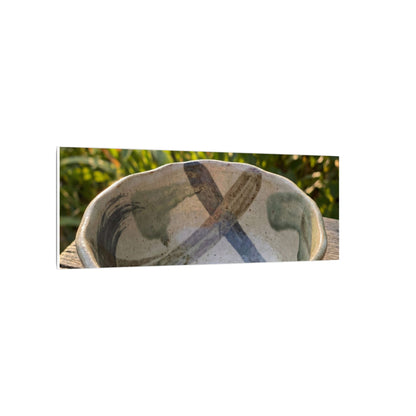 Earthy Ceramic Bowl Canvas Art - Japanese Pattern Japandi