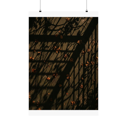 Kanso Shadow Play Wall Art Print - Dark Japandi Moody Minimal Art Print