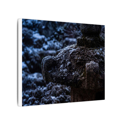 Moody Stone Lantern Canvas Art - Shadow Zen Dark Japandi