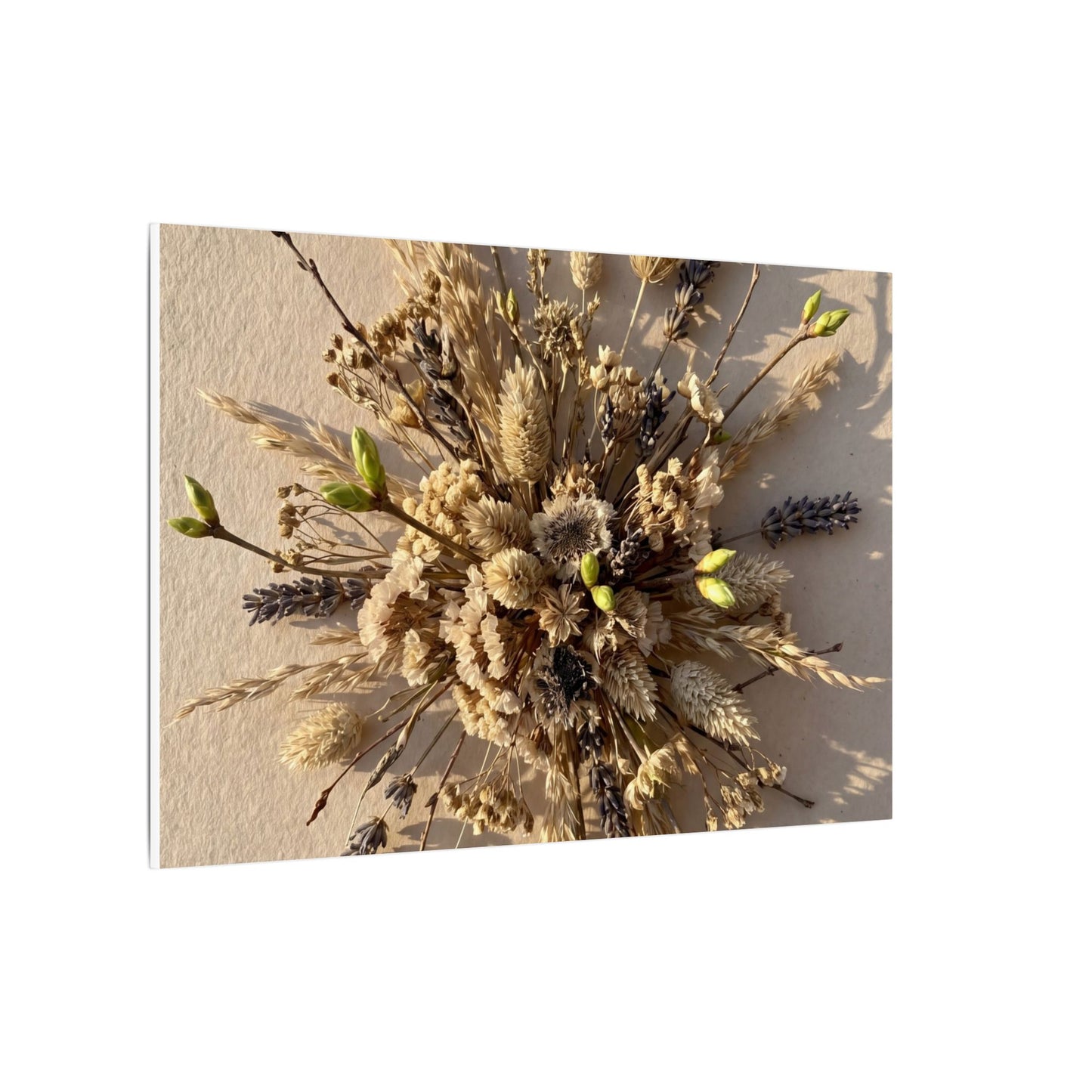 Dried Flowers Spring Canvas Art | Japandi Earthy Design