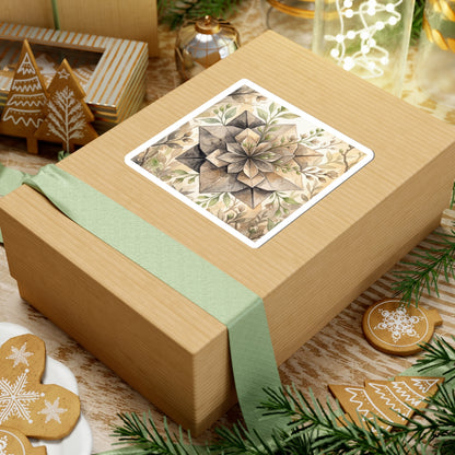 Golden Hour Paper Fold Sticker - Japandi Mono No Aware Art Print