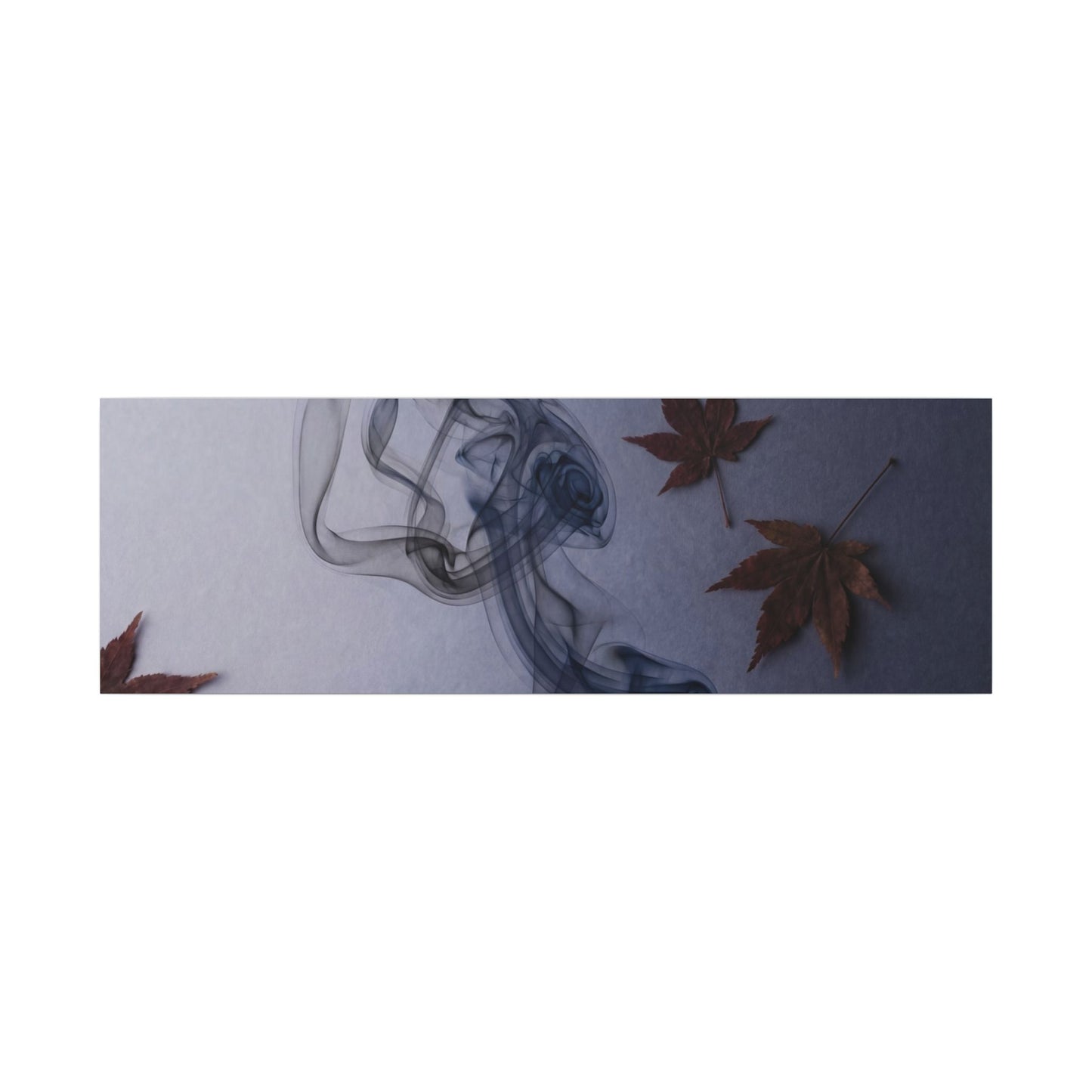Dark Japandi Incense Smoke in Dawn | Moody Minimal Canvas Art
