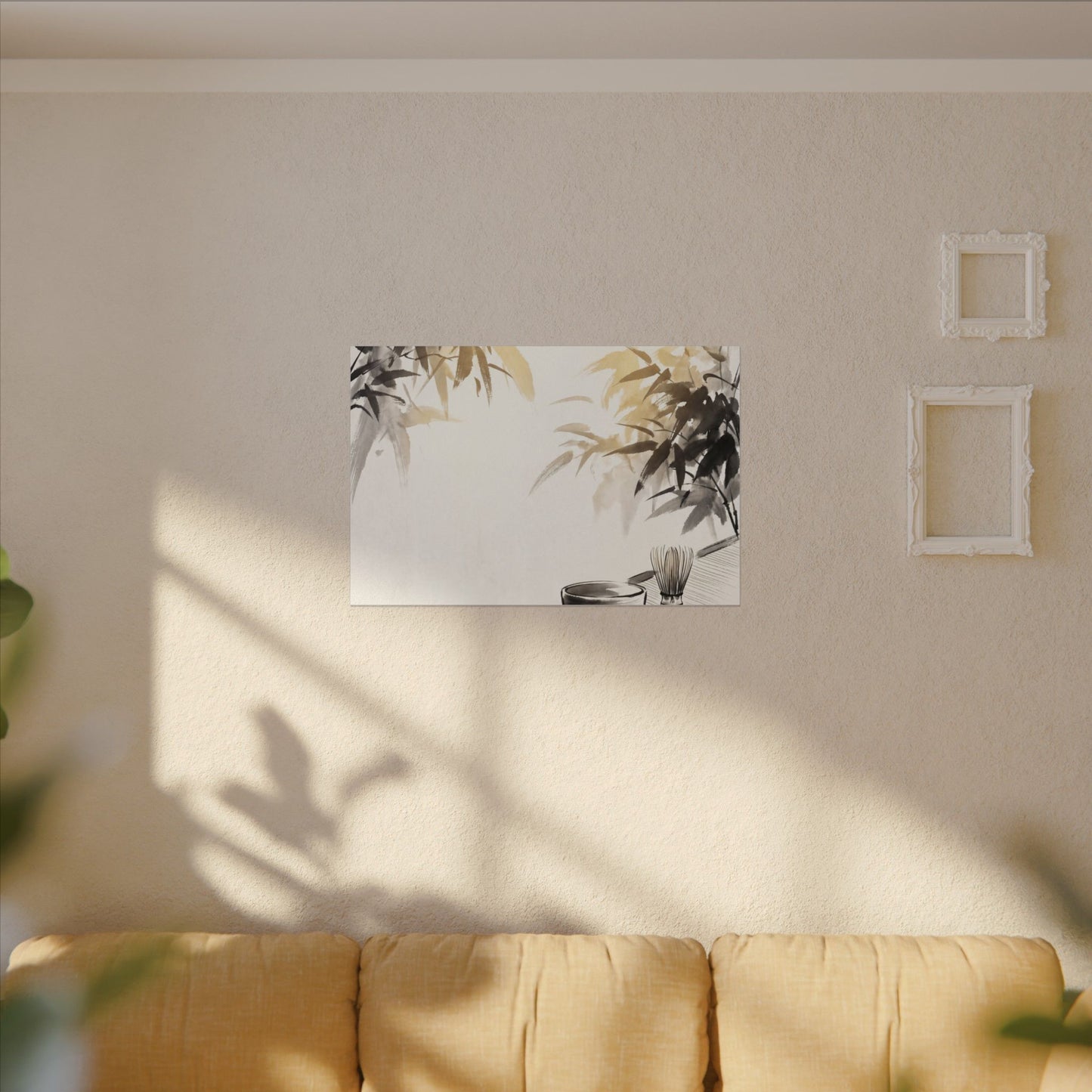 Tea Ceremony Sumi E Canvas Art | Serene Zen Art