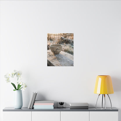 Golden Hour Ceramic Bowl Canvas Art - Japandi Ma