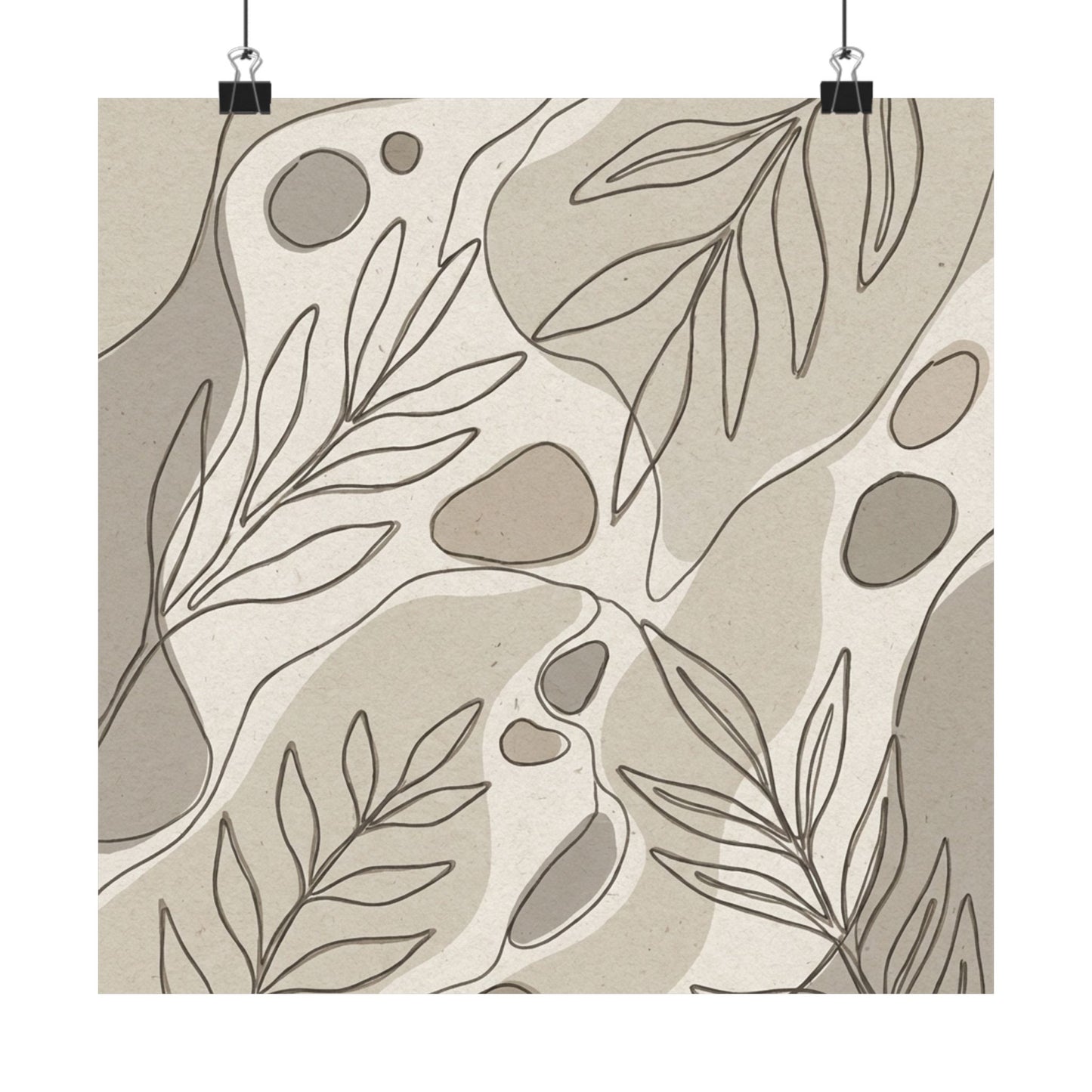 Japandi Minimal Line Wall Art Print Art Print