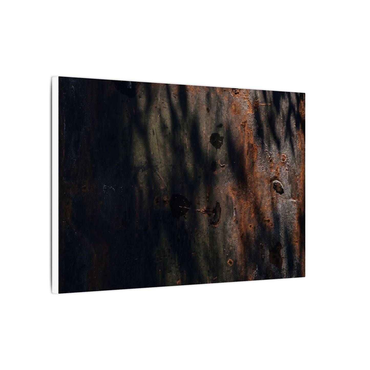 Rust Patina Shadow Zen Canvas Art | Luxurious Dark Japandi Art