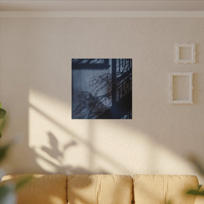 Shadow Play Moody Minimal Canvas Art | Moody Dark Japandi Art