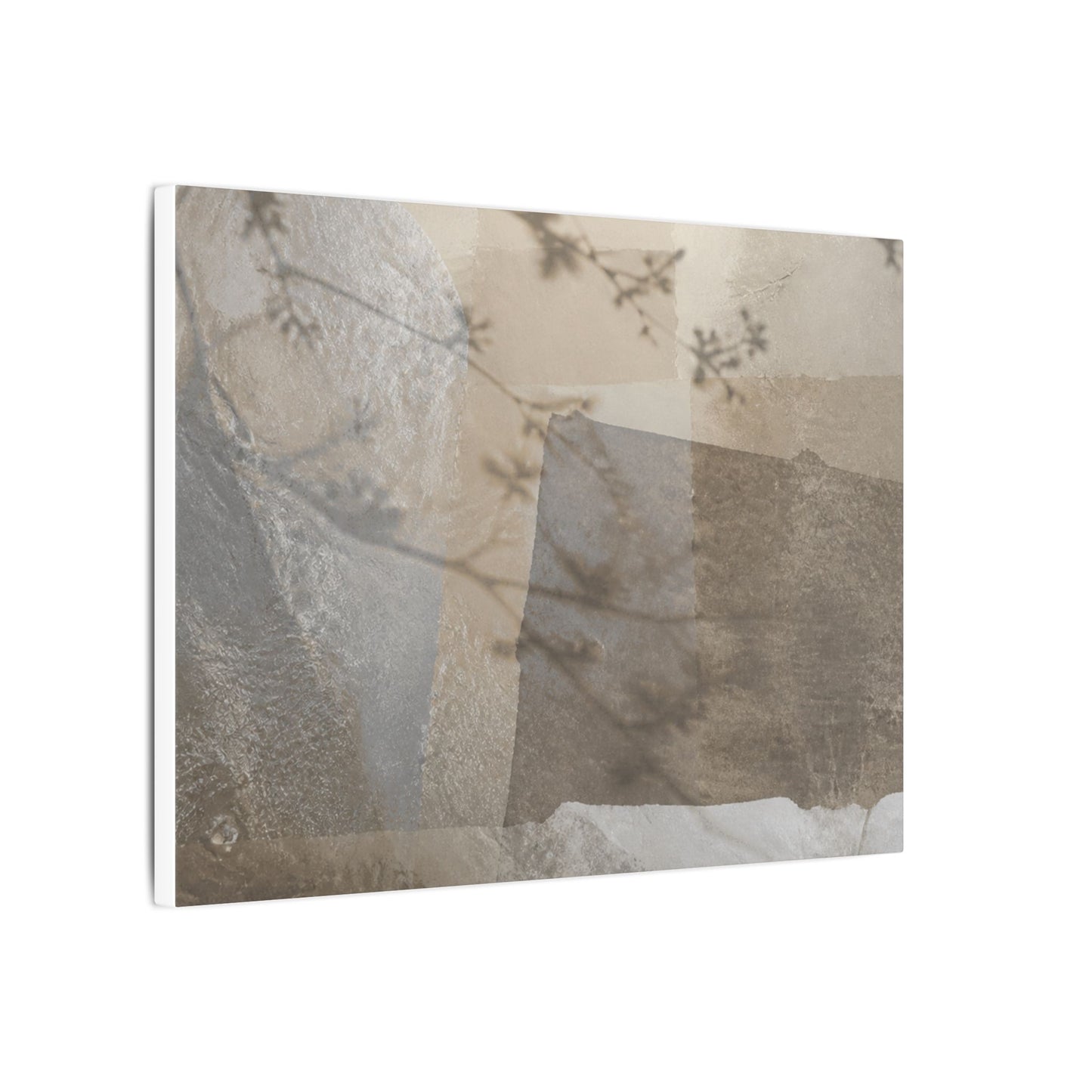 Neutral Shadow Play Canvas Art - Texture Japandi