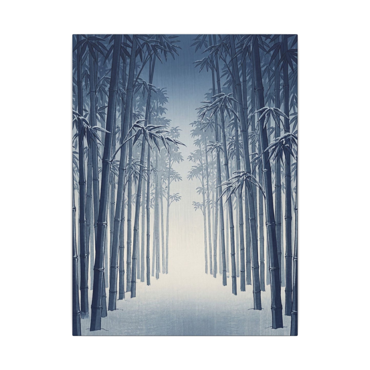 Bamboo Grove Canvas Art | Winter Zen Ukiyo E Inspired Art