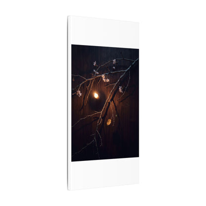 Datsuzoku Cherry Blossom Canvas Art - Dark Japandi Moody Minimal
